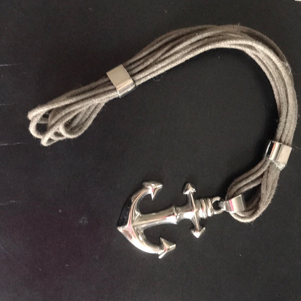 Grey rope anchor bracelet